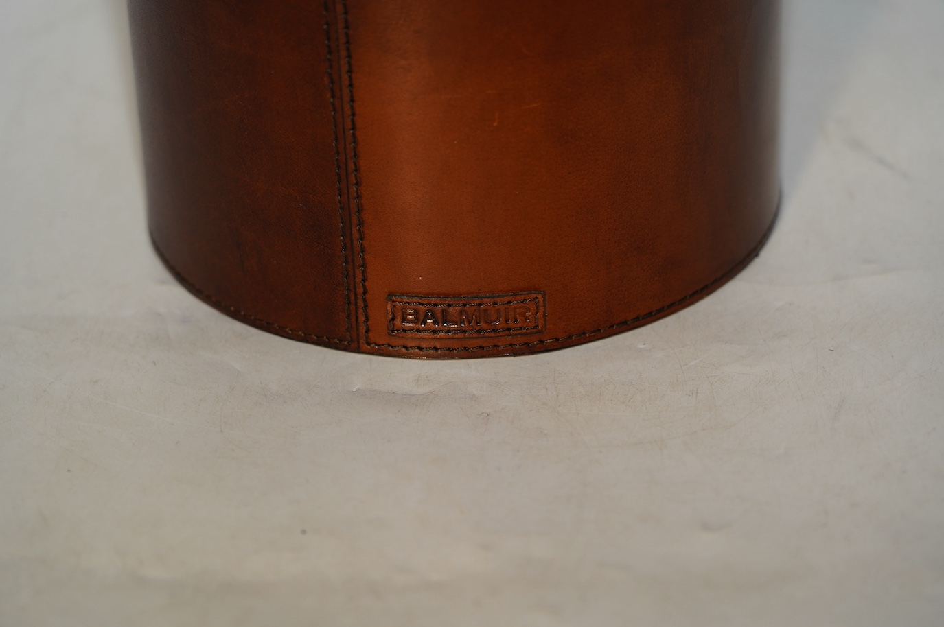 A Balmuir leather ice bucket